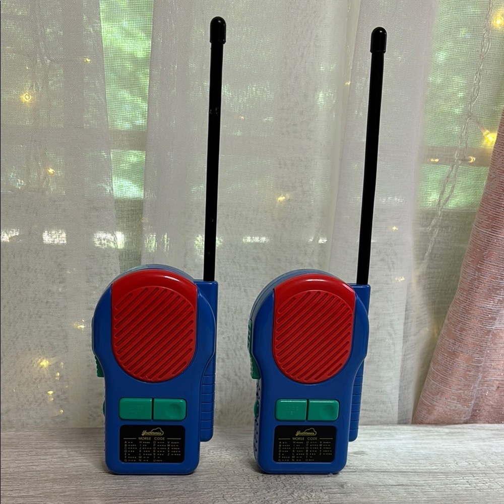 Vintage Blue and Red Walkie Talkies